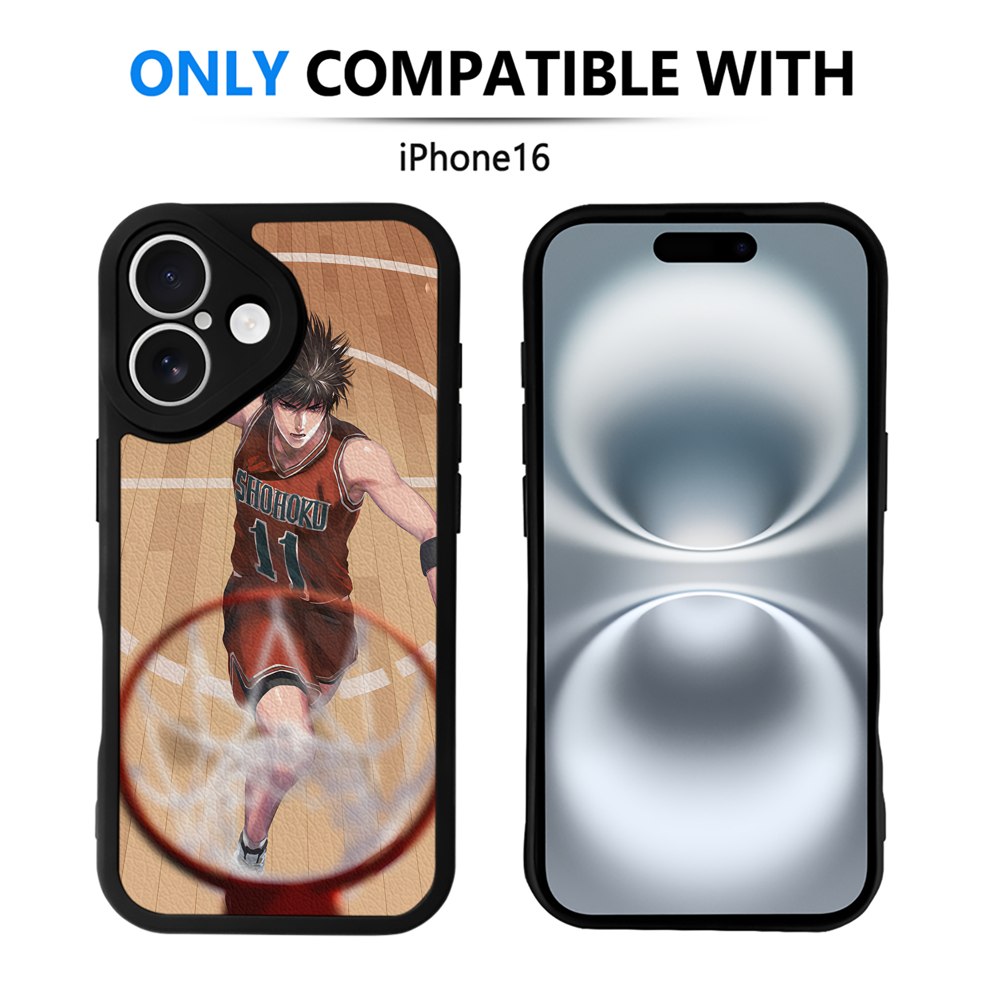 （画像用） SLAM DUNK／スラムダンク 【iPhone 16シリーズ対応】シリコンスマホケース（レザー調） 材質：シリコン